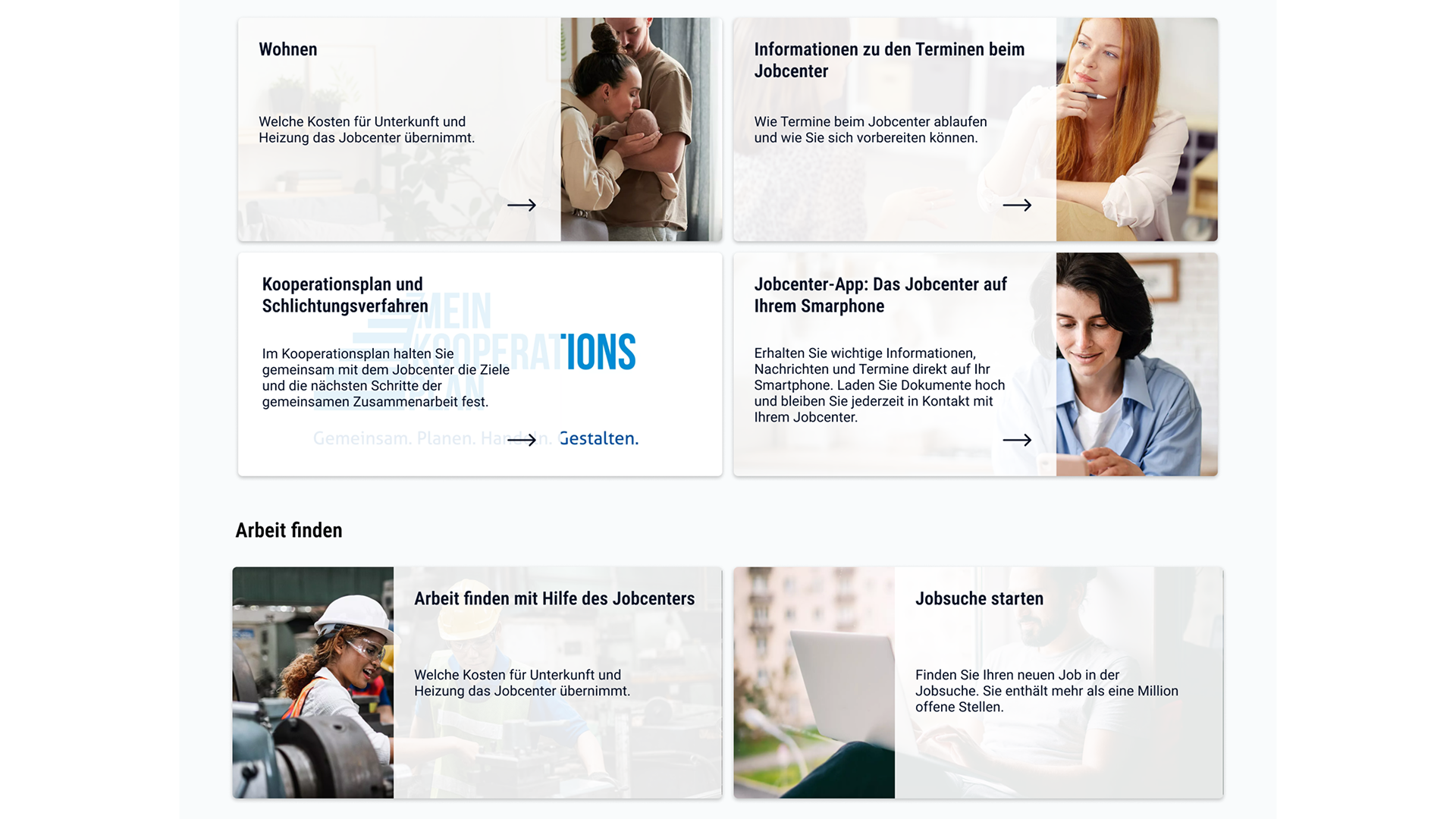 Re-Design: 'Bürgergeld' information & other topics